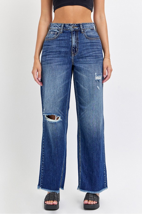 31" Inseam High Rise Wide Leg Jean